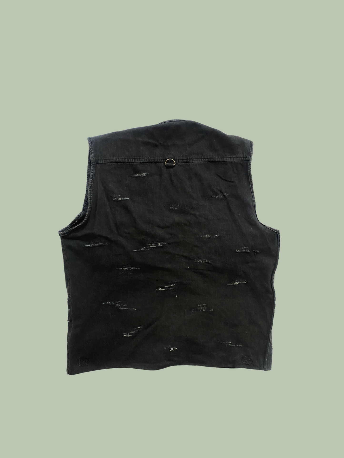 Multi-Pocket Distressed Utility Vest