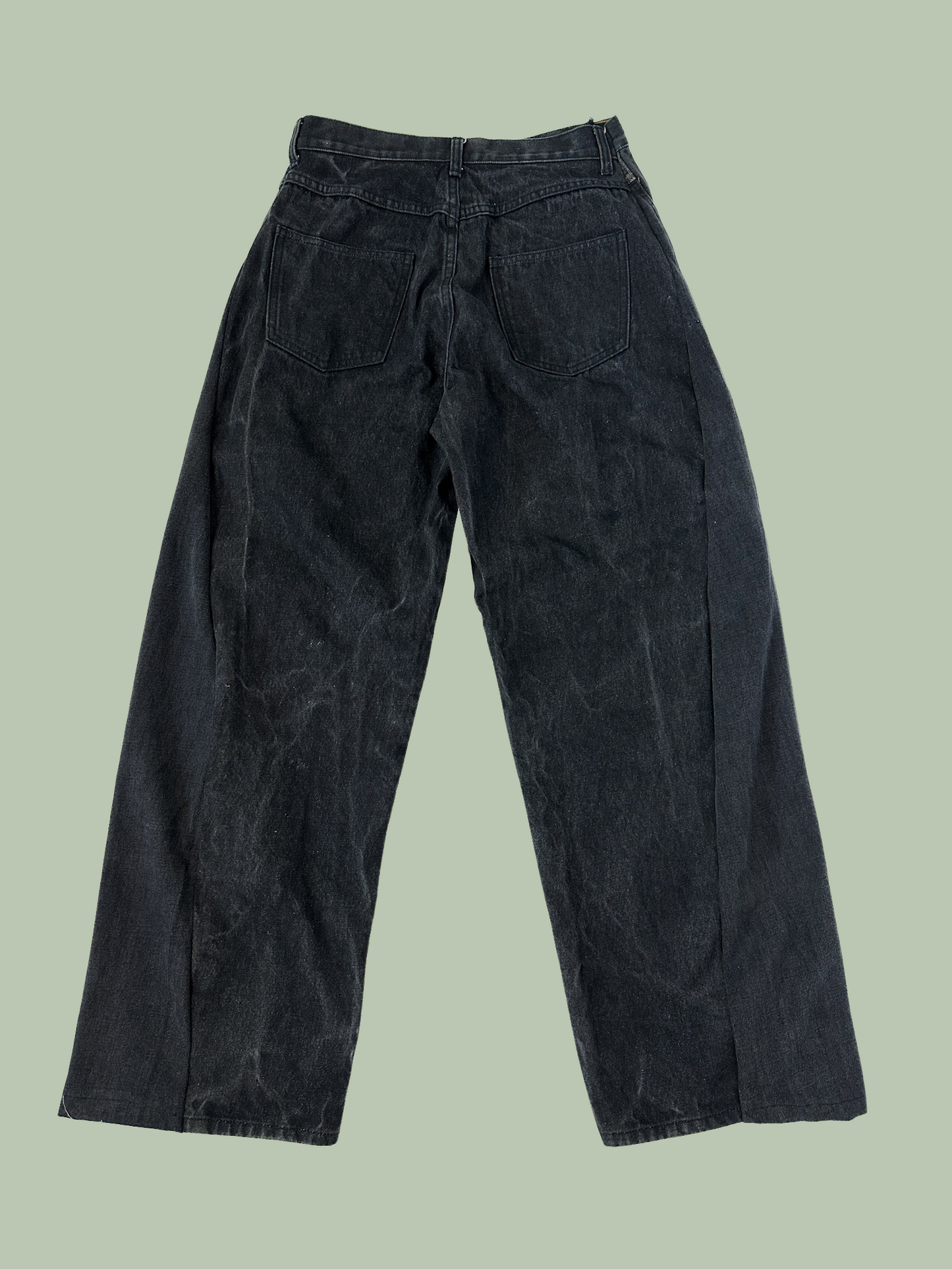Lace-Up Denim Trousers