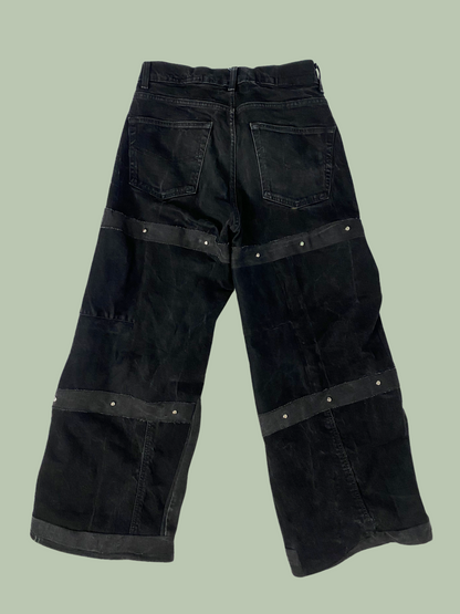 Denim Studded Utility Pants